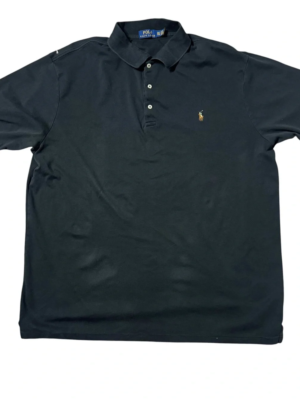 Polo Ralph Lauren Soft Cotton Polo Shirt Mens 2XLT Polo Black